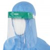 Set 10 Viziere Profesionale de protectie faciala reutilizabile, foarte usoare, comode, din plastic cu suport burete pe frunte, 33x22 cm, Neo Green Guard - imagine 7
