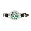 Bratara cu aromoterapie Neo™ WJ424, Tree Of Life Heart, eco-friendly, aliaj de zinc si piele ecologica