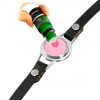 Bratara cu aromoterapie Neo™ WJ453, Red Flower, eco-friendly, aliaj de zinc si piele ecologica - imagine 3